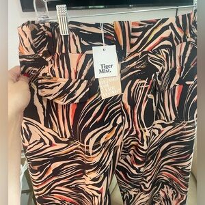 NWT Tigermist animal print zebra pants